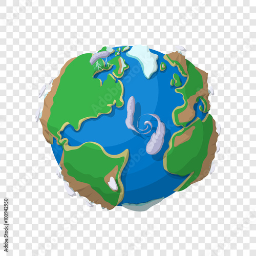 Earth in cartoon style