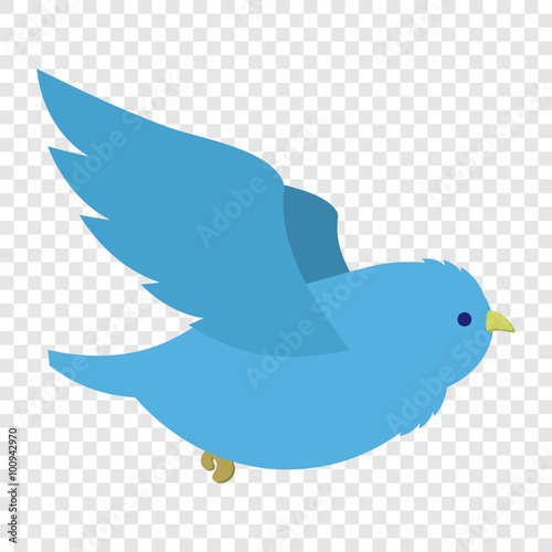 Flying blue bird illustration 