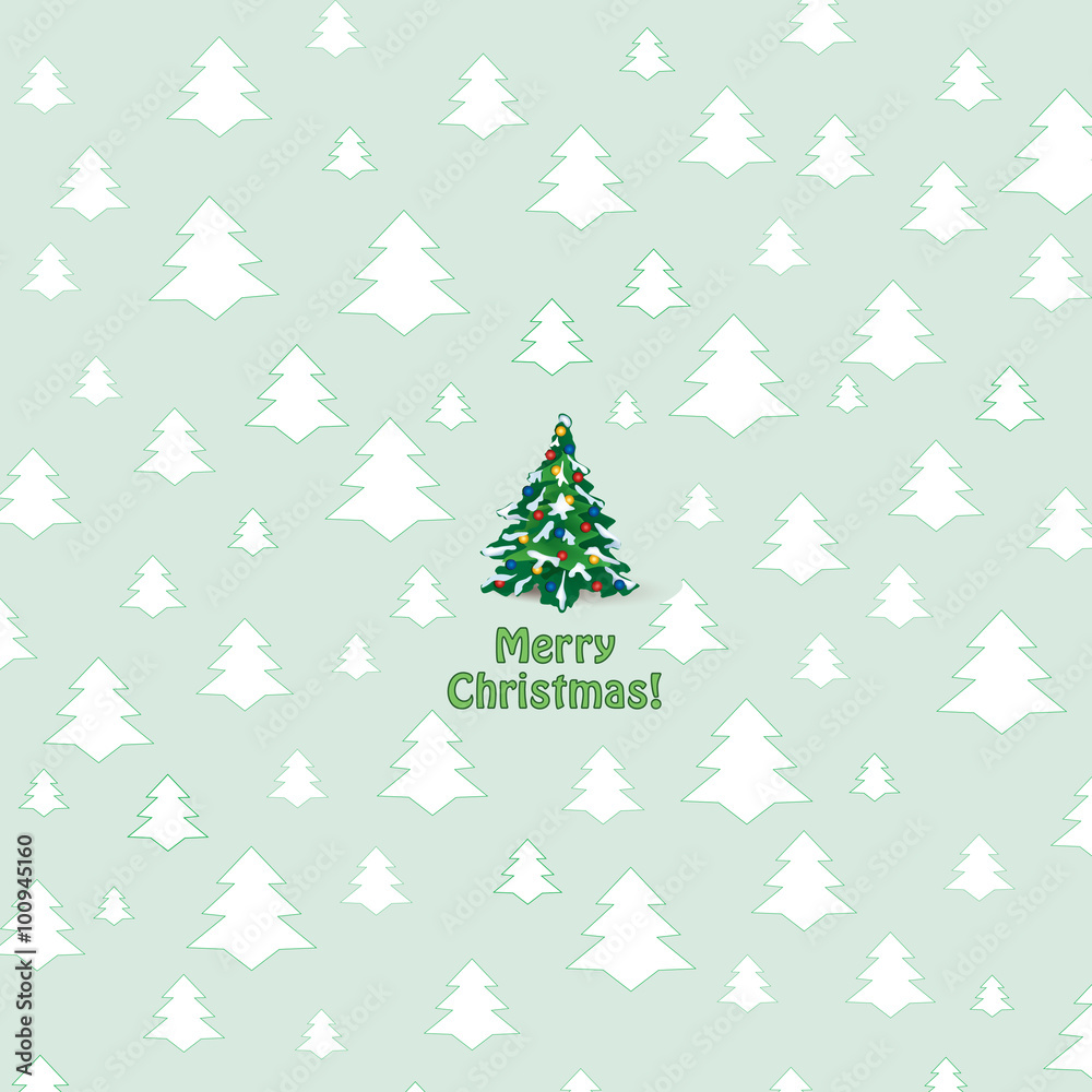 Christmas Greeting Card. Merry Christmas typography,