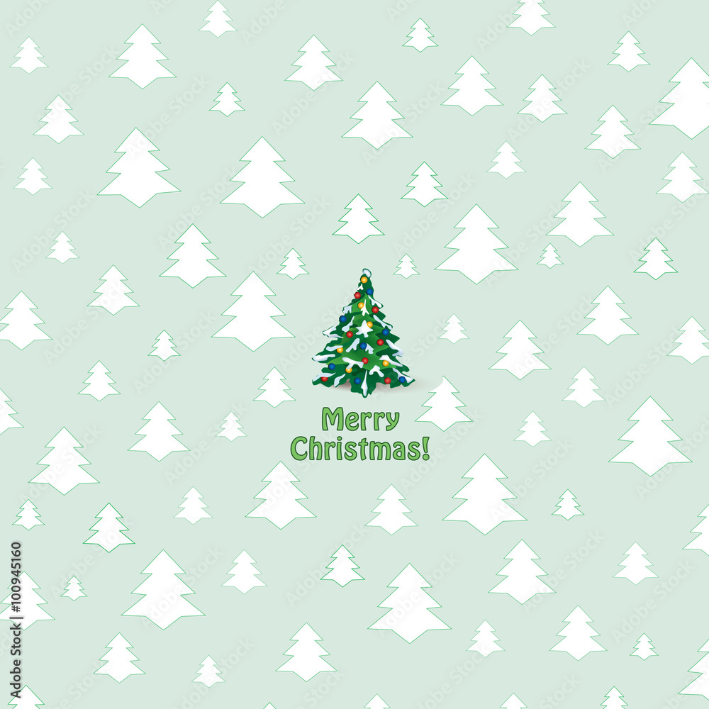 Obraz premium Christmas Greeting Card. Merry Christmas typography,
