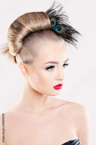 Stylish Woman with Fashion Hairstyle