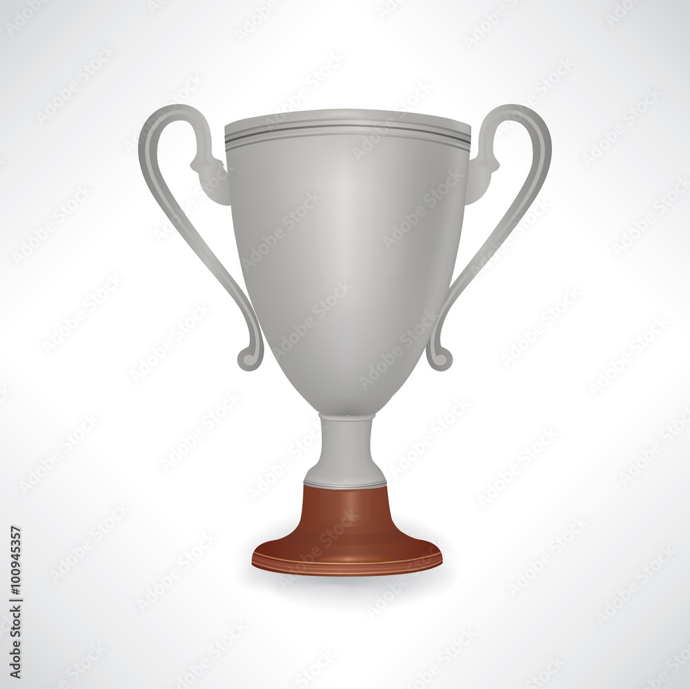 Winner cup. Trophies with laurel wreath and copy space. Golden a Winner cup. Trophies with laurel wreath and copy space. Golden a