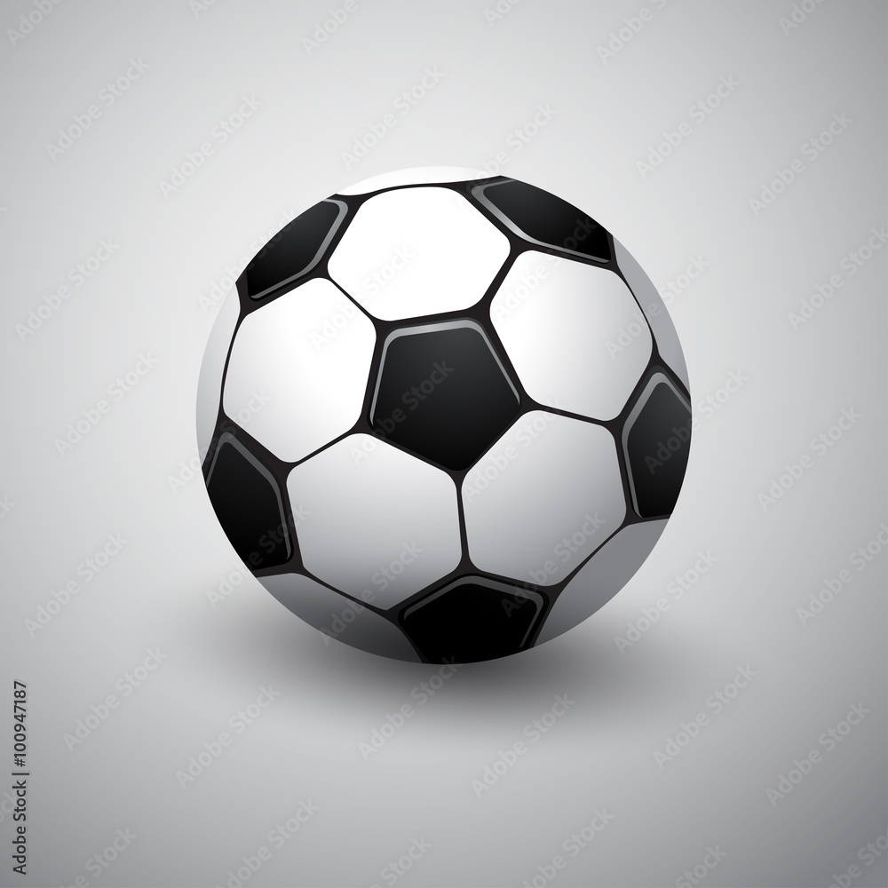 Football Isolated On Background : Vector Illustration