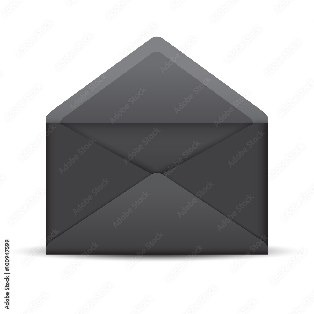 Black Envelope Template : Vector Illustration Black Envelope Template : Vector Illustration