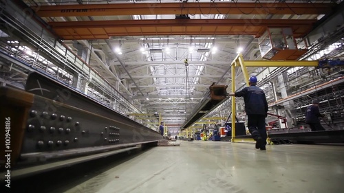 Workers on industrial factory