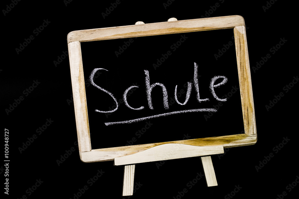 Schule Kreideschrift auf Tafel