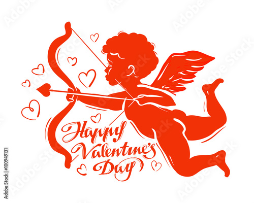 greeting card happy Valentine's day. vector illustration