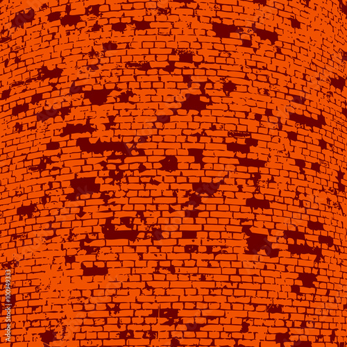 Brick wall of the house, with lines  laying  solution. 