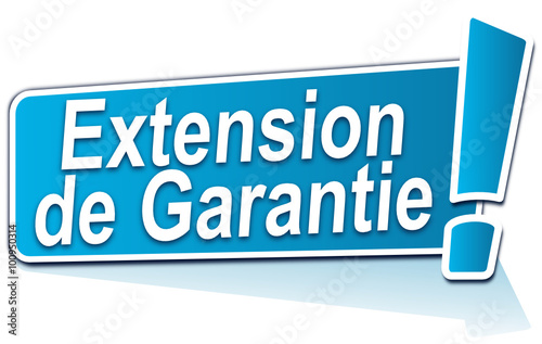 extension de garantie sur étiquette bleue