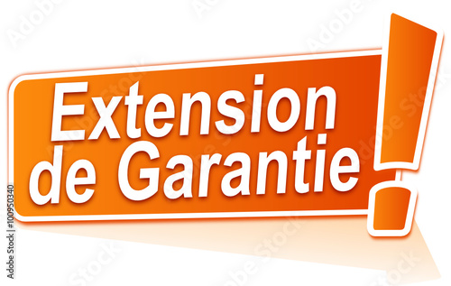 extension de garantie sur étiquette orange
