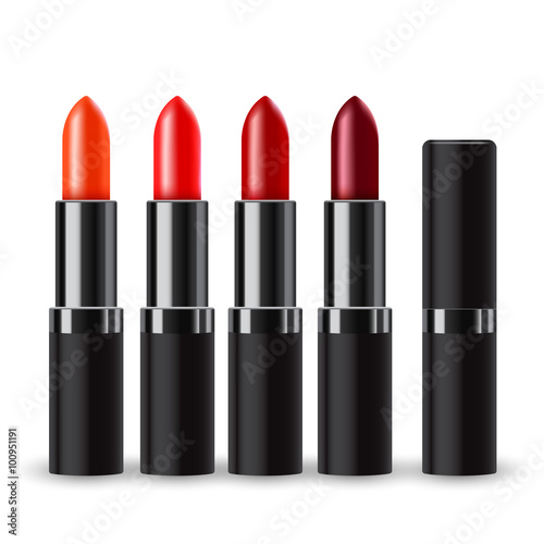 Set of Lipstick Packaging : Vector Illustration