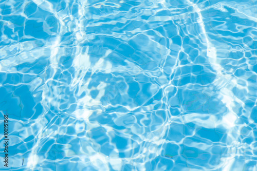 Blue ripped water in swimming pool   water background