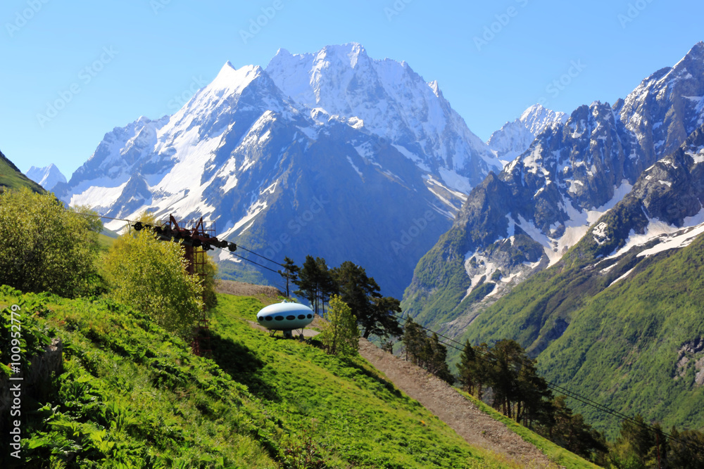 UFO in Caucasus mountains Dombai