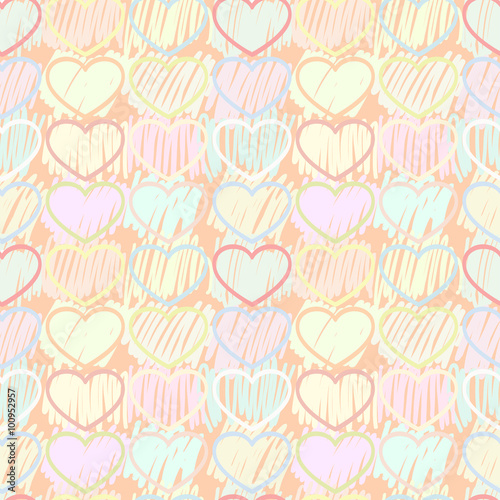 Pattern multicolored hearts