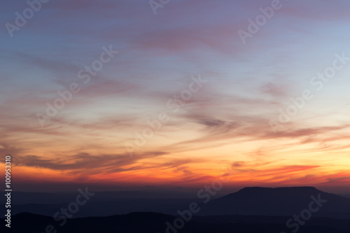 Twilight sky and Mountain background © airqoo