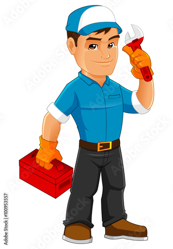 Illustration of a Handyman Mascot