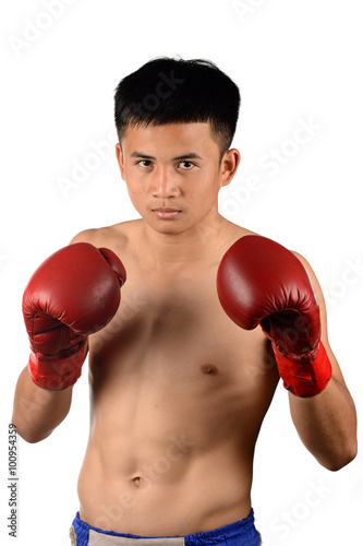 Real Muay Thai Boxing Male Boxer © dangdumrong
