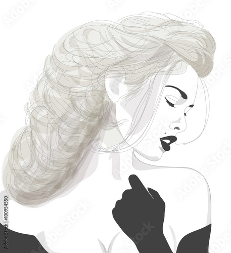 Woman in black