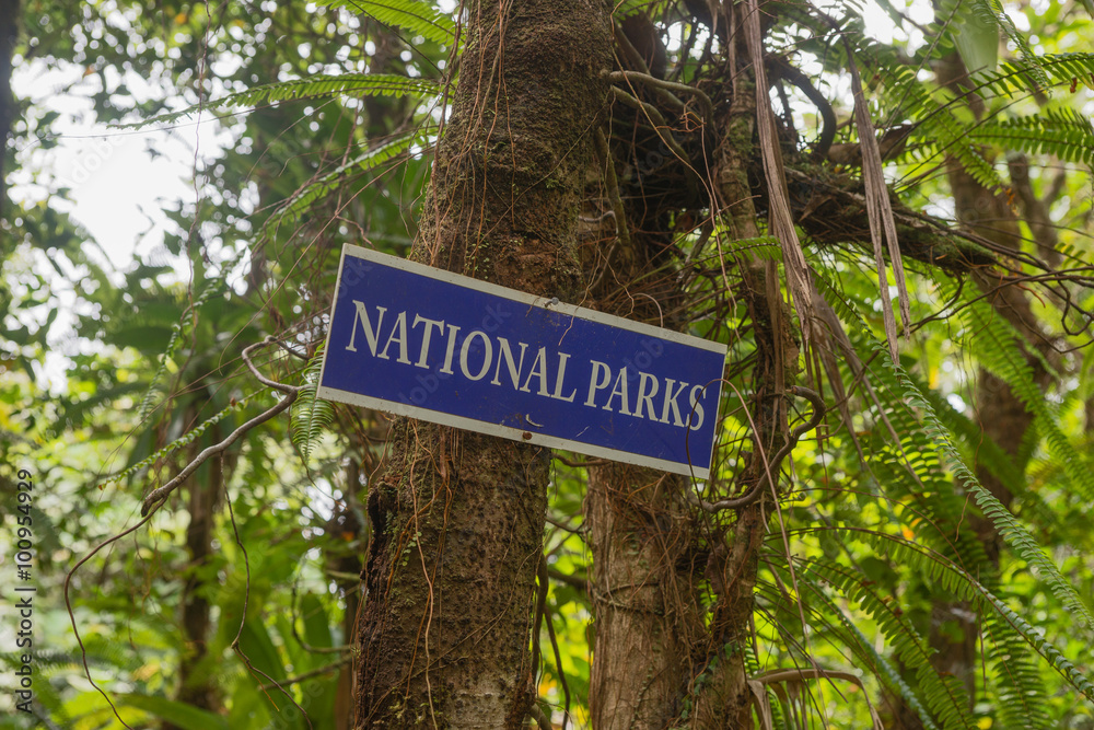 Fototapeta premium Schild Nationalpark