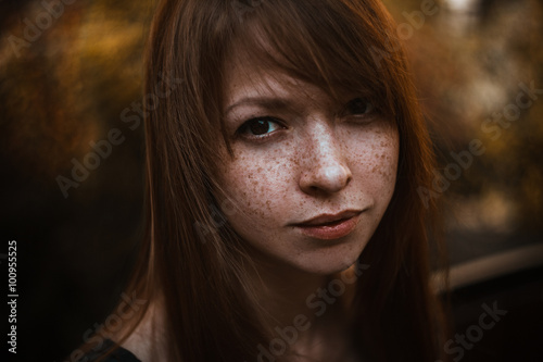 ginger smile woman freckles