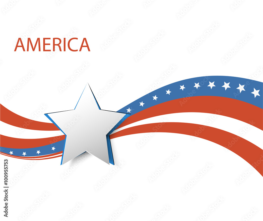 USA star flag design elements vector