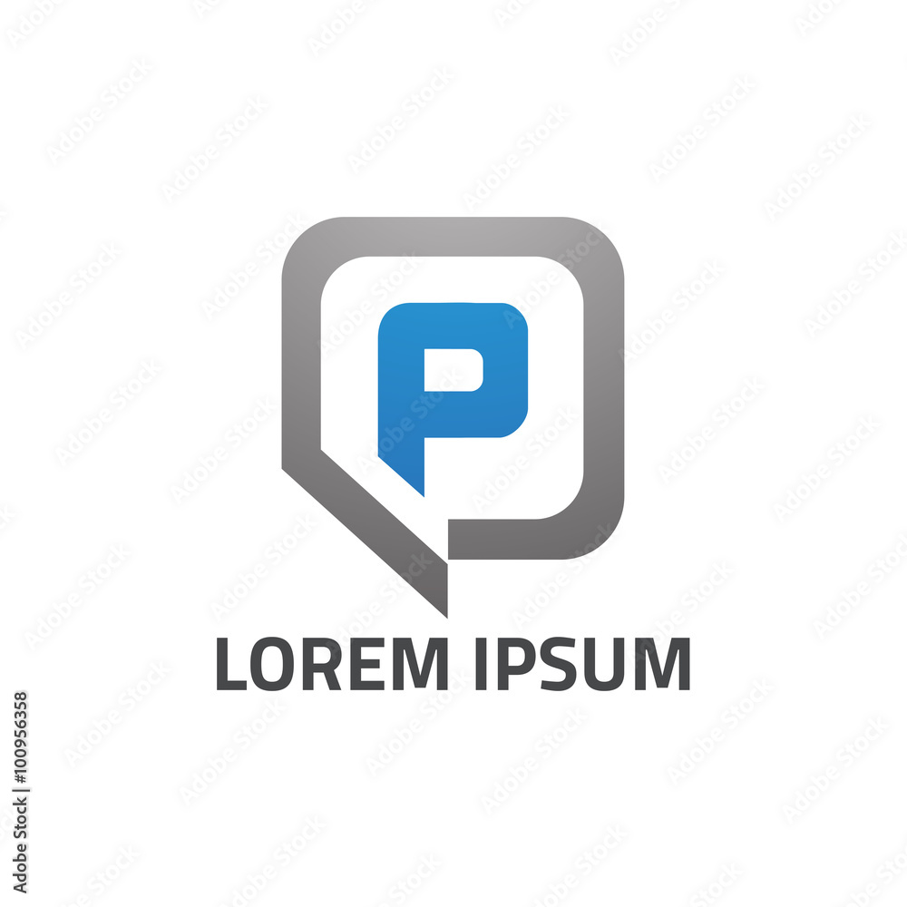 Talk Letter P Logo Talk Letter P Logo