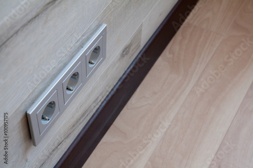 Wall with Electrical Socket