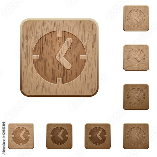 Clock wooden buttons