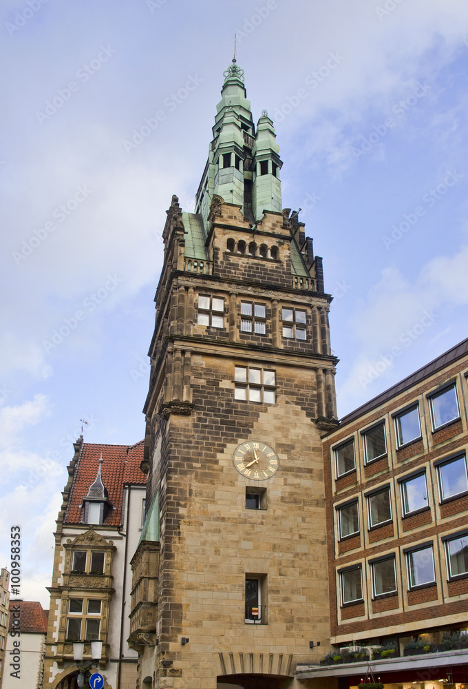Historical tower in Munster, Germany