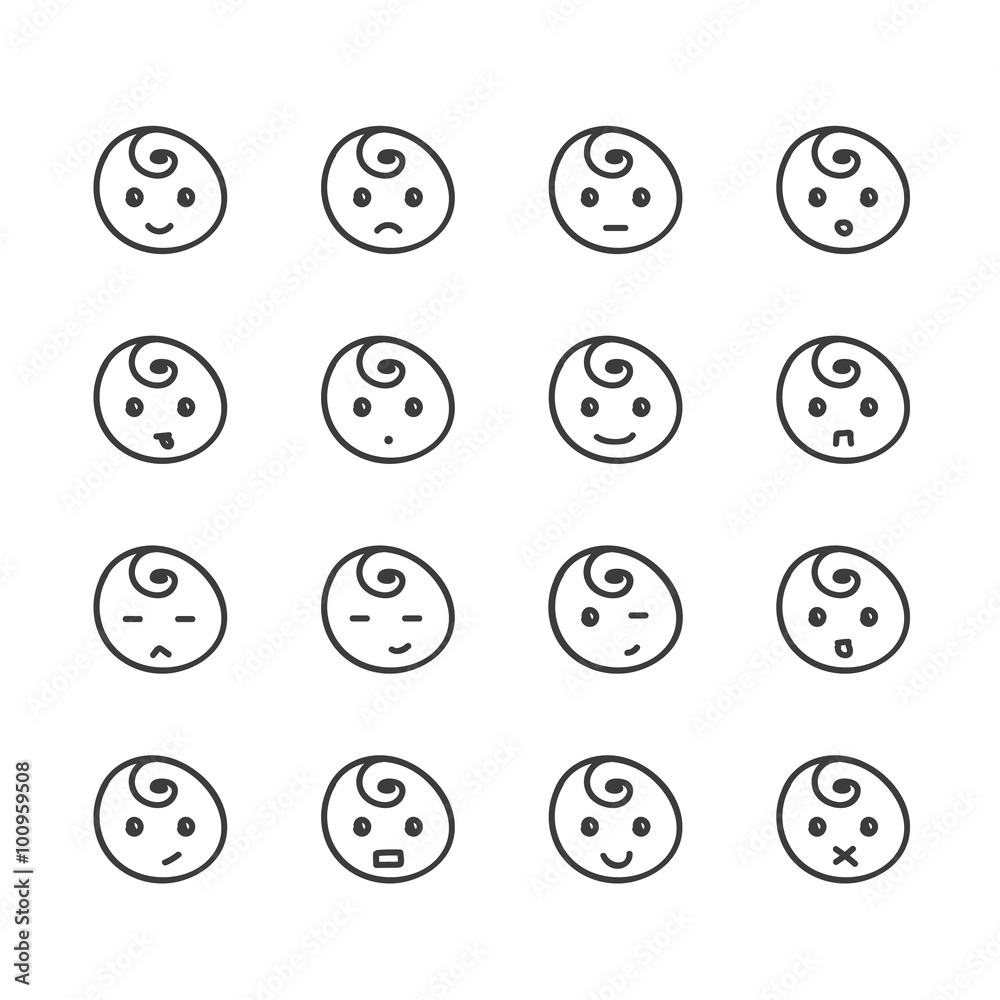 Set of hand drawn doodle smiles isolated on white background.
Different facial expressions. Set of hand drawn doodle smiles isolated on white background.
Different facial expressions.
