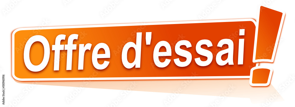 offre d'essai sur étiquette orange offre d'essai sur étiquette orange