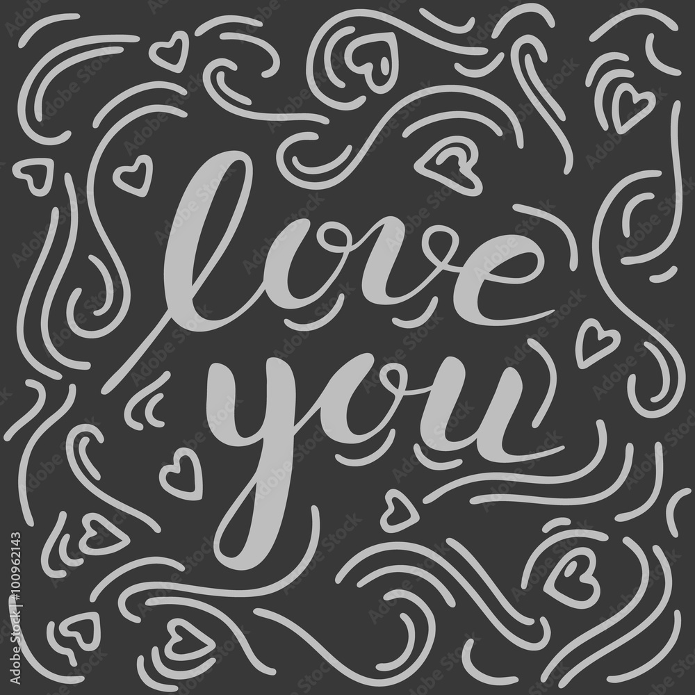 Romantic hand drawn chalk lettering Romantic hand drawn chalk lettering