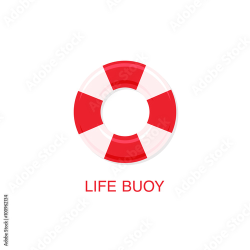 Life buoy icon. Summer vacation safety.