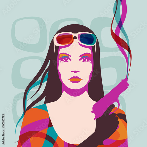 Portrait of a woman, eps10 vector