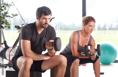 Training to become muscular at the gym