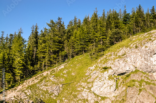 Tatra mountains in the summer, beautiful mountain view photo