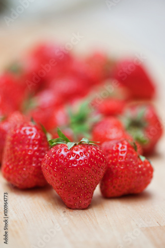 Fresh strawberries closeup