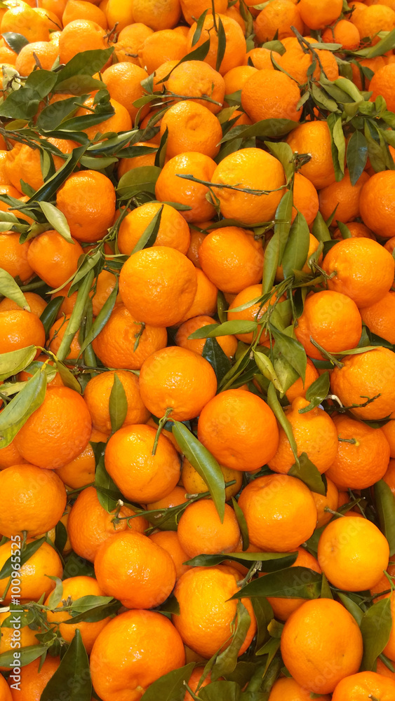 lots of fresh mandarin