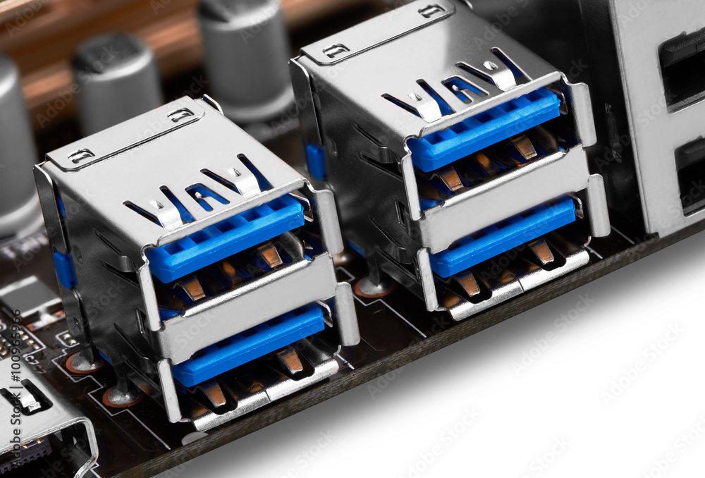 USB port on motherboard Stock Photo Adobe Stock