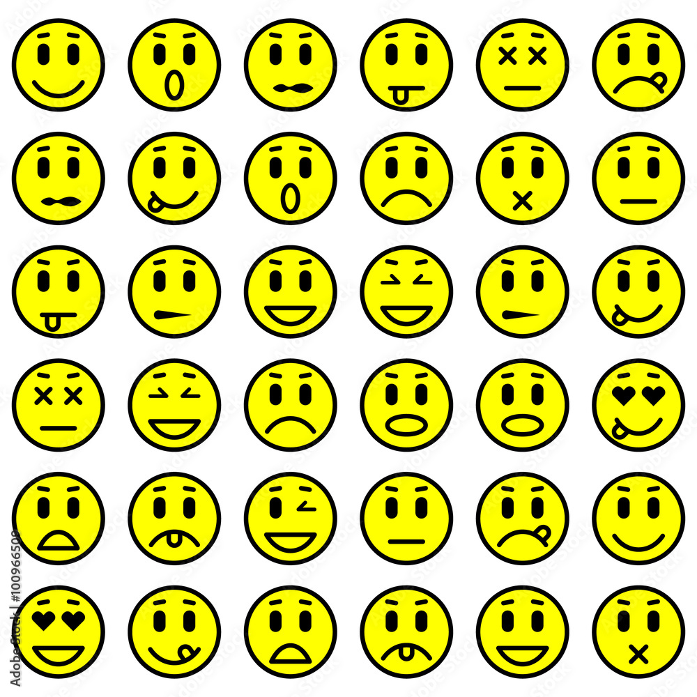 Set of Emoticons. Isolated vector illustration Set of Emoticons. Isolated vector illustration