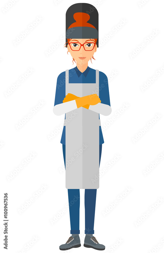 Confident smiling welder. Confident smiling welder.