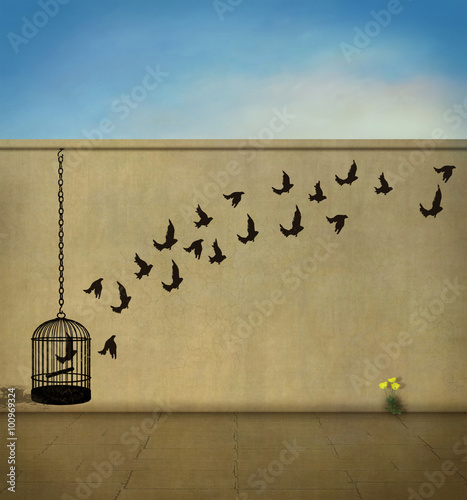 Canvas Print Fantasy grafitti