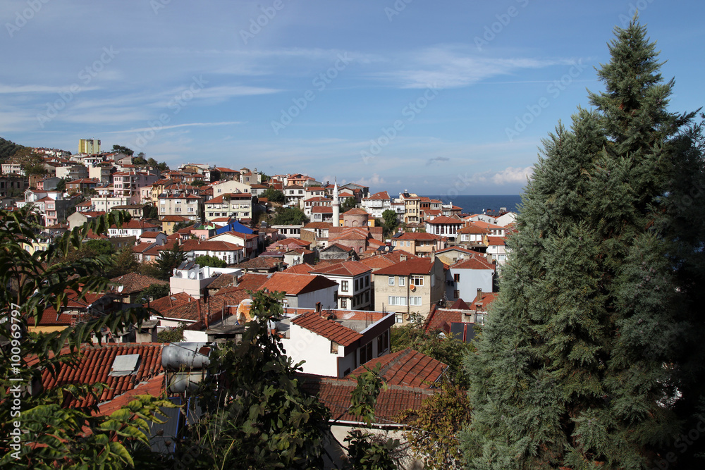 Obraz premium Zeytinbagi / Tirilye (Trilye) Harbor in Bursa/Turkey