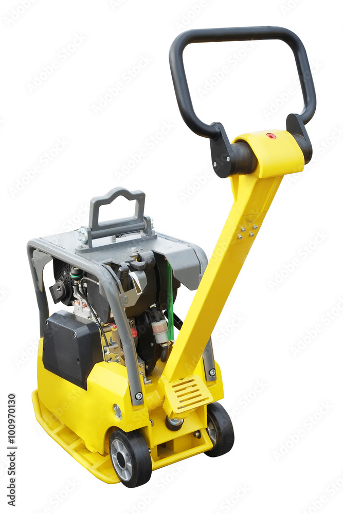 The image of road repair machine under the white background The image of road repair machine under the white background
