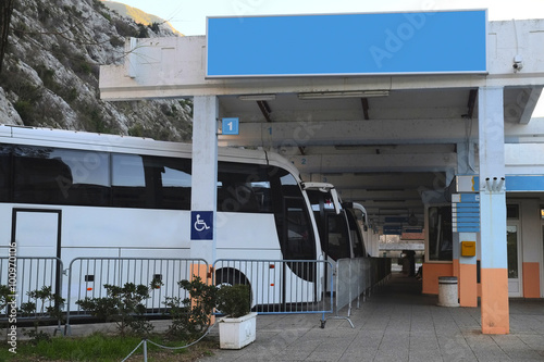 The image of a bus station