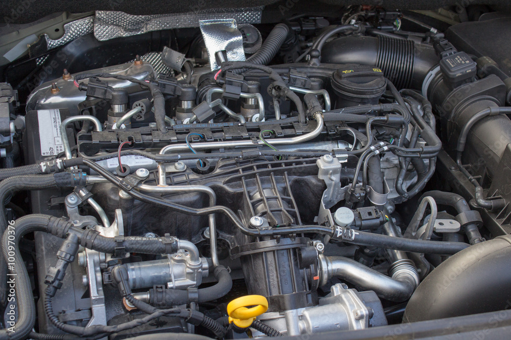 Fototapeta premium modern car engine