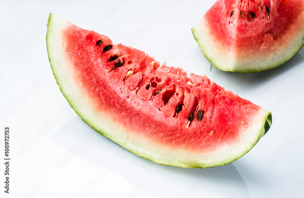 Watermelon slices isolated on white background Watermelon slices isolated on white background