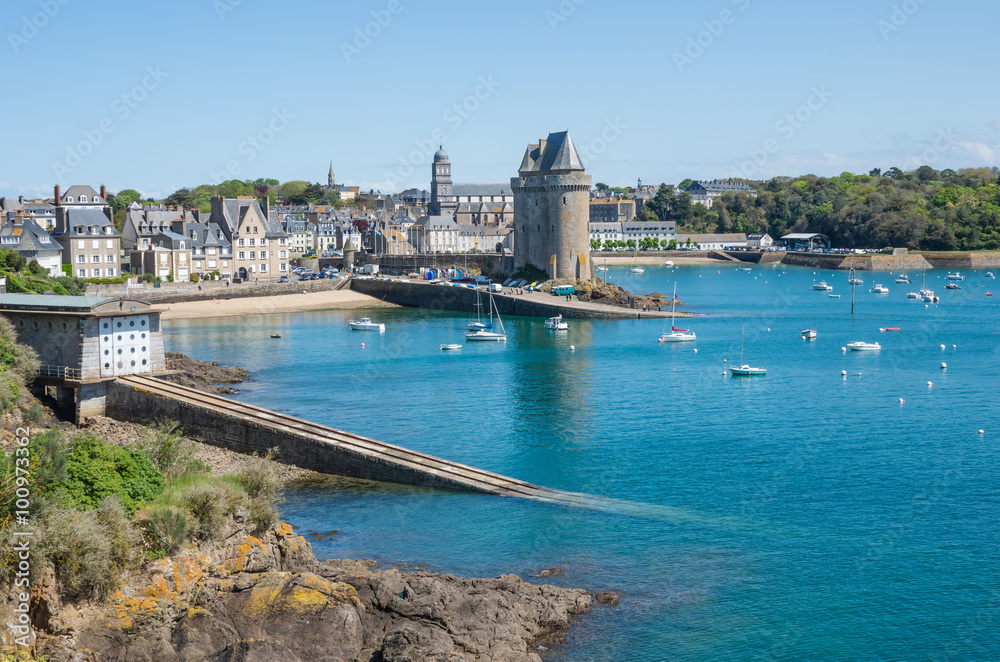 Tour Solidor and Saint-Servan (Saint-Malo) - obrazy, fototapety, plakaty 