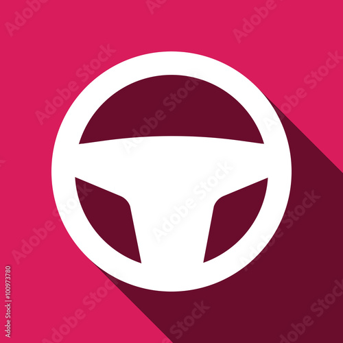 Steering wheel sign icon