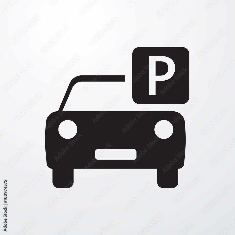 Car parking icon for web and mobile